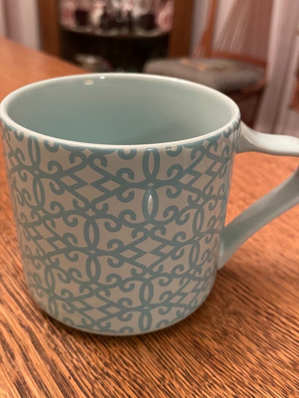 Starbucks 2014 Sky Blue Decorative Coffee Cup Mug 12 ounces